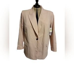 🔖🎉NWT🎉 1.State Relaxed Fit Oversized Padded Shoulder Blazer Pink Sz 18w